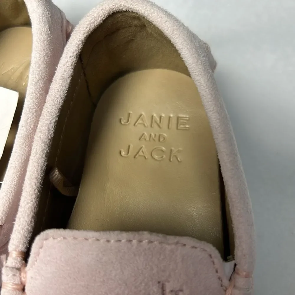 Janie and Jack 100049195 Boy Bunny Pink Suede Driving Shoe by Janie and Jack siz